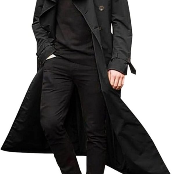 Windbreaker Jackets for Men Classic Loose Long Casual Trendy Solid Jacket