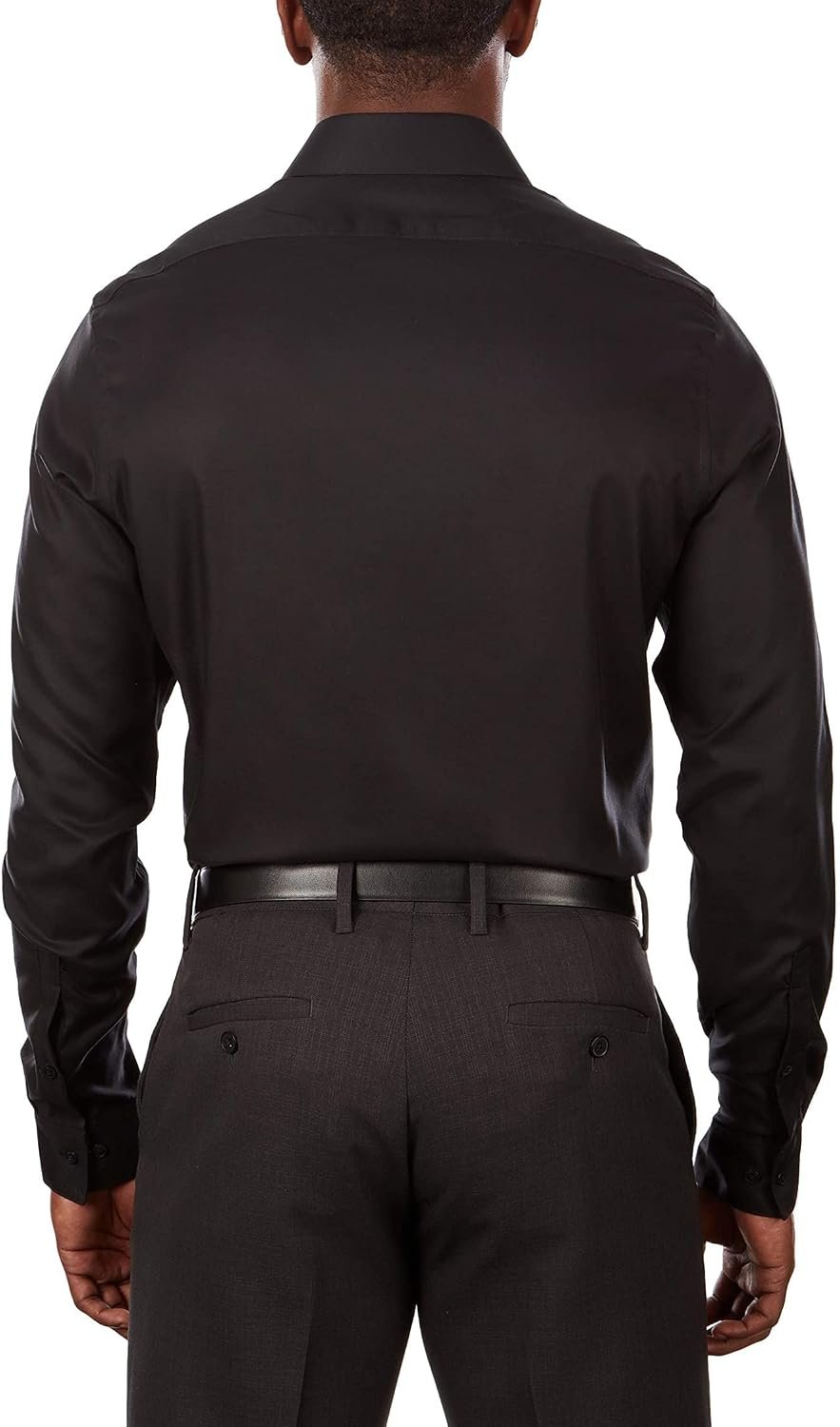 Men's Dress Shirt Slim Fit Non Iron Stretch Solid - Image 2