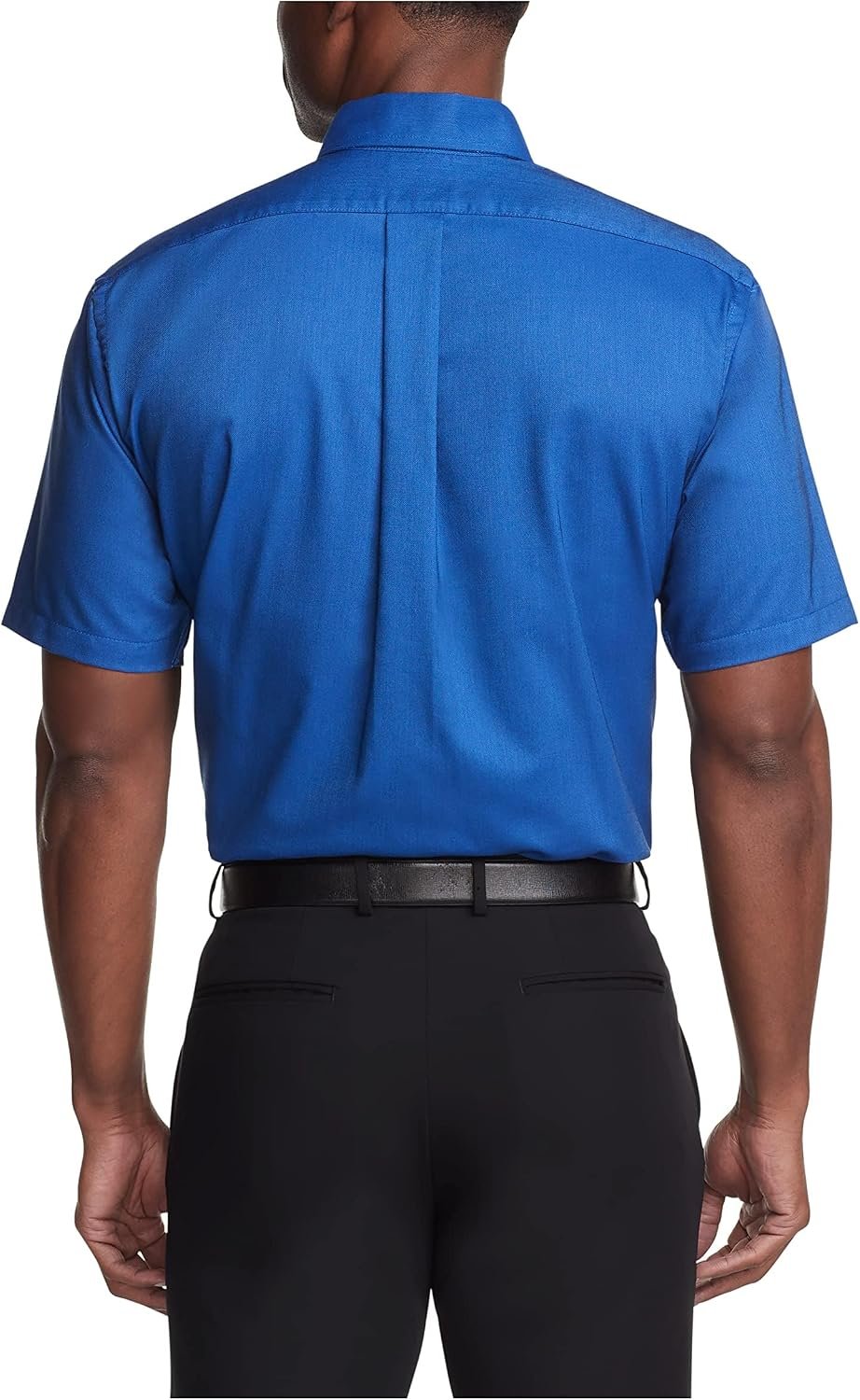 Men's Short Sleeve Dress Shirt Regular Fit Oxford Solid - Image 2